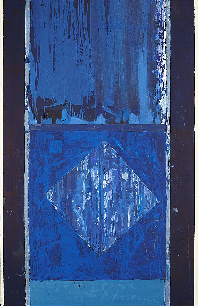 1220 Gottfried Tritten -Ohne Titel (Blaue Raute, unvollendet)- ca. 2010