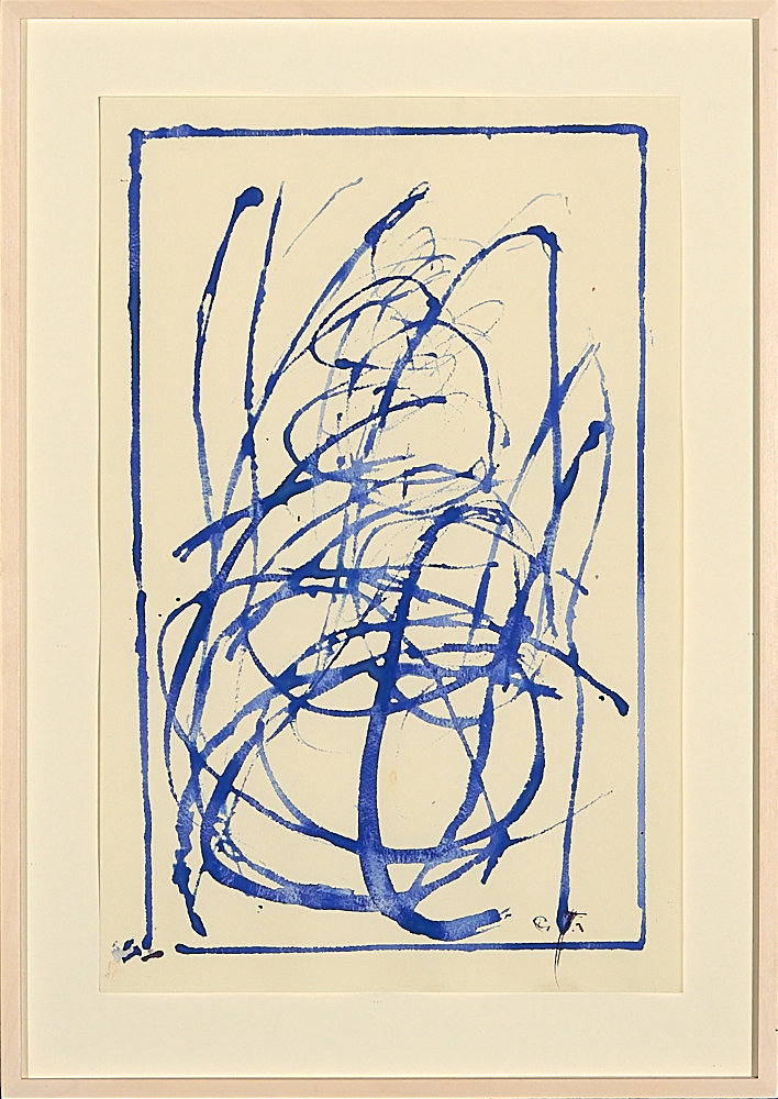 1231 Gottfried Tritten -Blaue Improvisation, linear- 1999