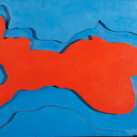 Gottfried Tritten -Red Island (Relief)- ca. 1970