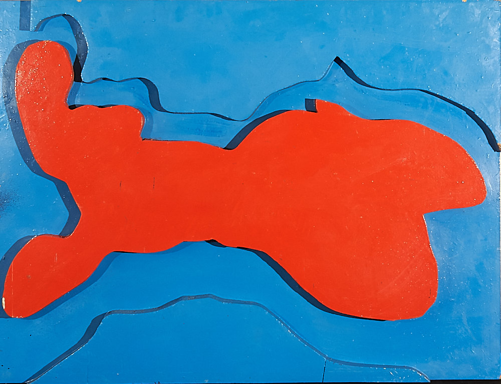 Gottfried Tritten -Red Island (Relief)- ca. 1970